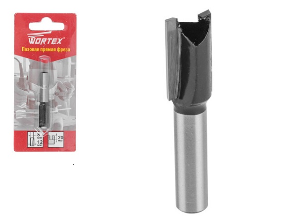 Фреза пазовая прямая 12х20 WORTEX