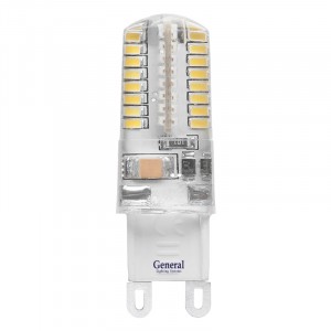 Лампа LED General G9 220V 5W 4500K 50х15 силикон