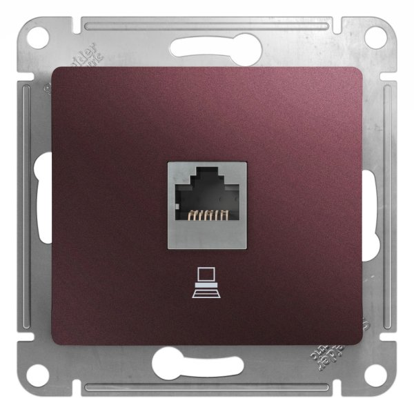 Schneider/Systeme Electric GLOSSA Розетка RJ45 баклажан