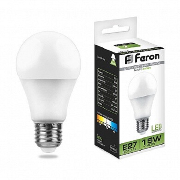 Лампа LED Feron 15Bт 4000K E27