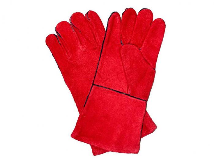 GM-1011LT-11 Norma Краги спилковые красные Cowsplit Leather Welding Gloves р.11 (XXL) 12/60