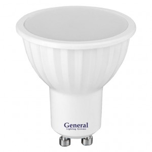 Лампа LED General MR16 GU10 10W 4500K пластик/алюм