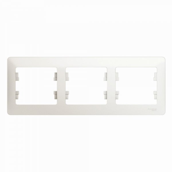 Schneider/Systeme Electric GLOSSA Рамка 3-я горизонт перламутр