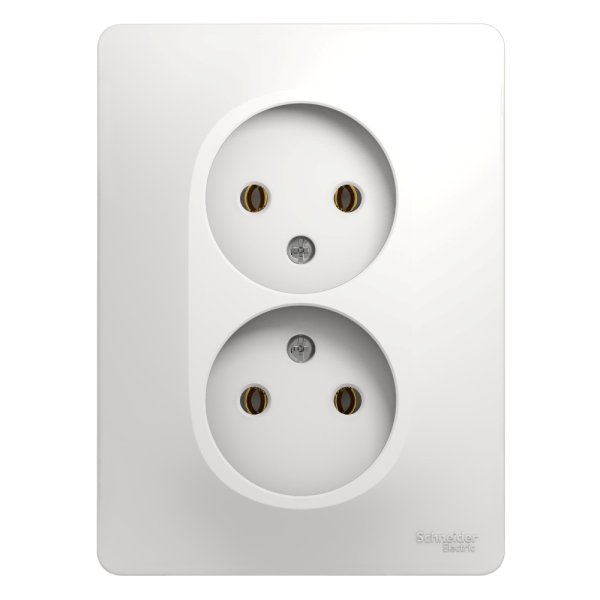 Schneider/Systeme Electric GLOSSA Розетка 2-я б/з белый