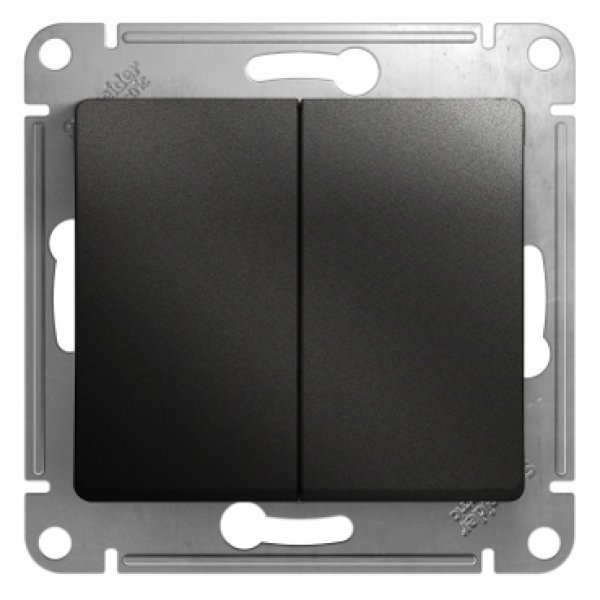 Schneider/Systeme Electric GLOSSA Выключатель 2кл антрацит