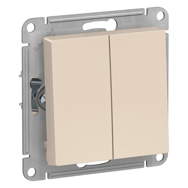 Schneider ATLASDESIGN Выключатель 2-кл бежевый