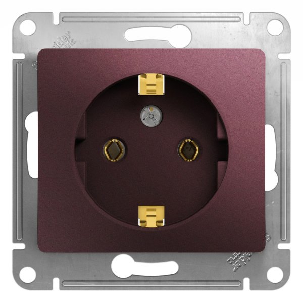 Schneider/Systeme Electric GLOSSA Розетка 1-я с/з баклажан