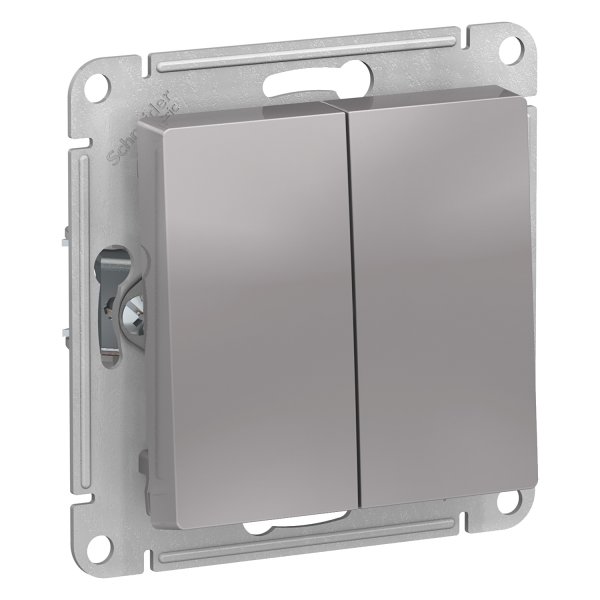 Schneider ATLASDESIGN Переключатель 2кл 10A алюминий