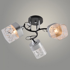 Люстра XA1517B/3 BK+CR черный/хром 3х60W E27 d530 h250, HN23