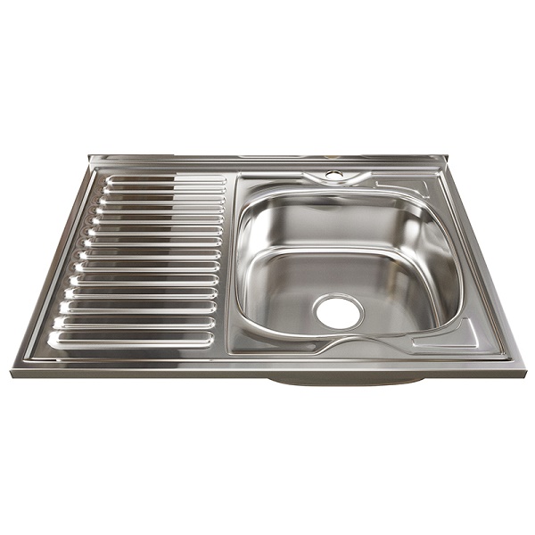 Мойка 60х80 (0,6) прав вып 3 1/2" MIXLINE 16см с сифоном