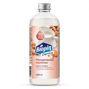 Пена для ванн Миндальное молочко Biopin Derma 650мл