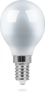 Лампа LED Feron 5вт Е14 4000К шар (LB-38)(ЗАКАЗ)