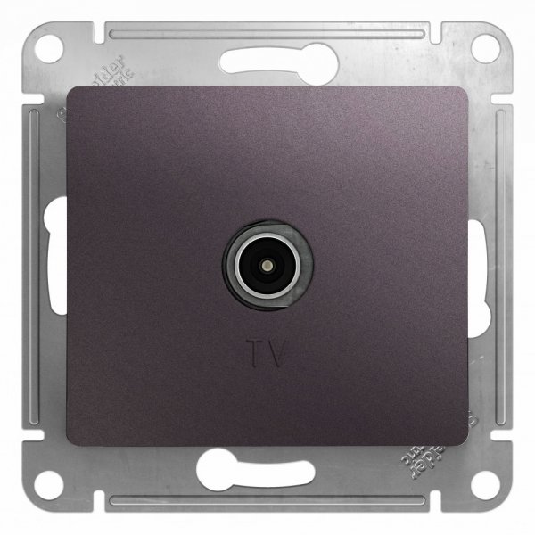 Schneider GLOSSA Розетка TV оконечная сиреневый туман
