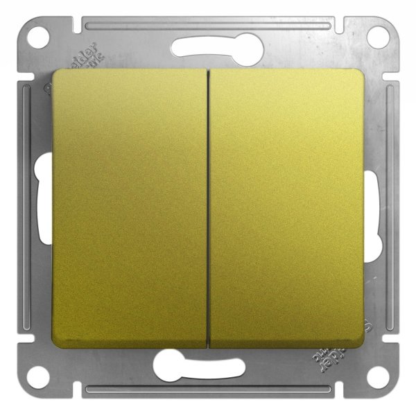 Schneider GLOSSA Выключатель 2кл 10а фисташковый