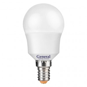 Лампа LED General 15W Е14 2700K шар P45
