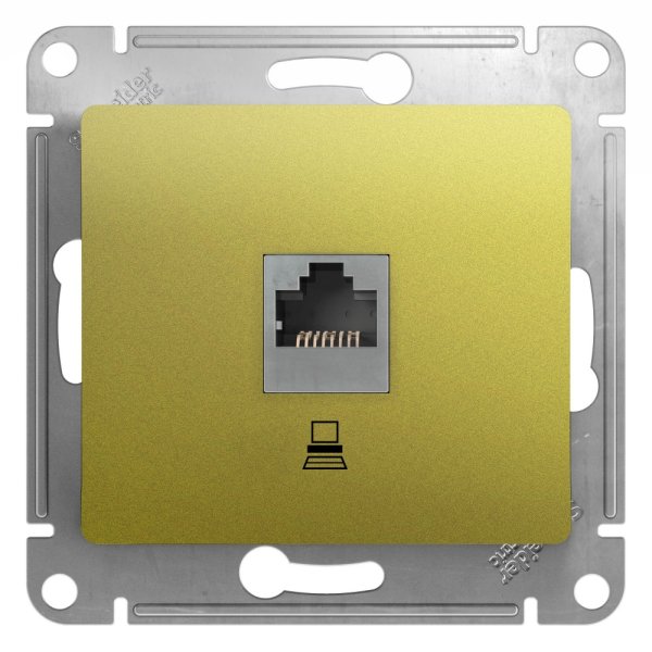 Schneider/Systeme Electric GLOSSA Розетка RJ45 фисташковый