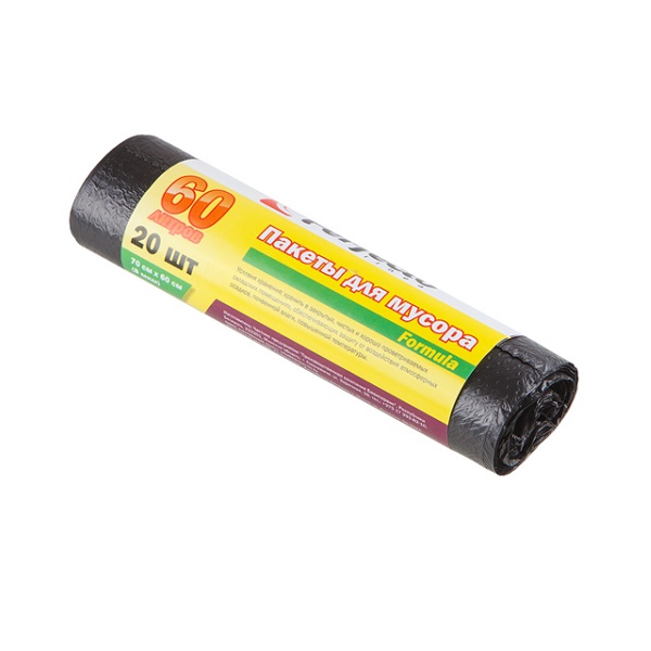 Пакеты для мусора Formula, 60 л, 20 шт., PERFECTO LINEA