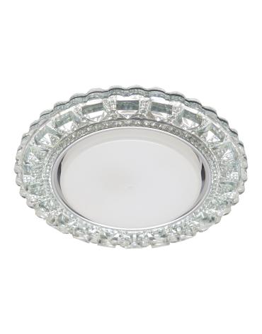 Светильник встраиваемый Feron CD4045 GX53+LED подсв 6К прозр.хром