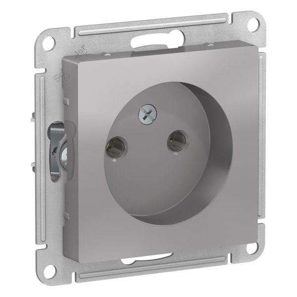 Schneider/Systeme Electric ATLASDESIGN Розетка 1-я б/з 16А алюминий