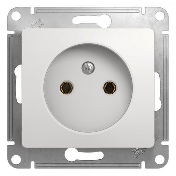 Schneider/Systeme Electric GLOSSA Розетка 1-я б/з белый