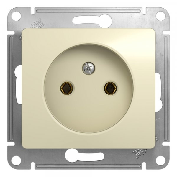 Schneider/Systeme Electric GLOSSA Розетка 1-я б/з бежевый