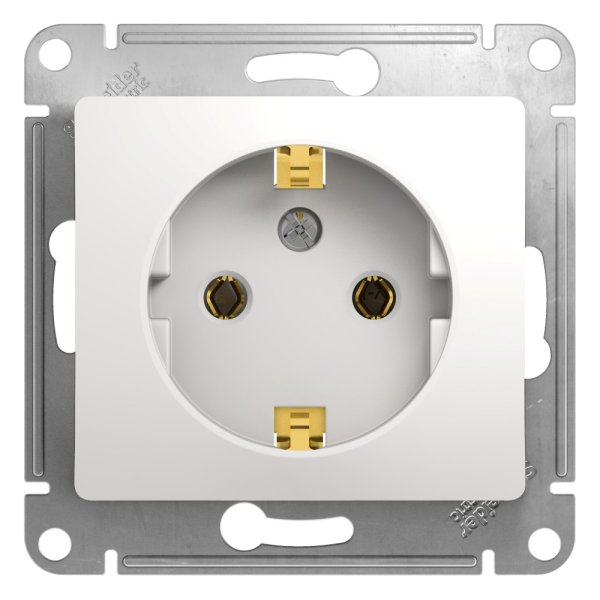 Schneider/Systeme Electric GLOSSA Розетка 1-я с/з белый