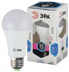Лампа LED ЭРА ЛОН A60 E27 15W(1200lm) 4K 124x60 A60 E27 15W-840-E27