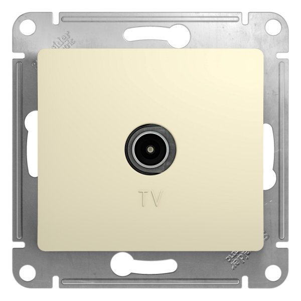 Schneider GLOSSA Розетка TV проходная бежевый(ЗАКАЗ)