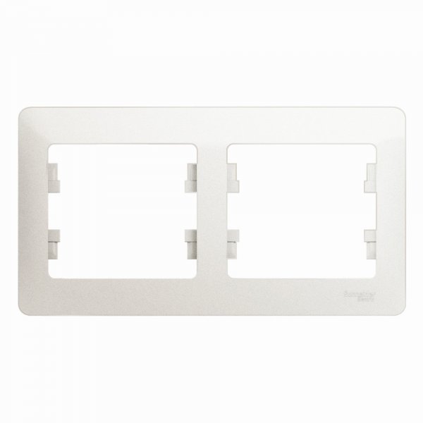 Schneider/Systeme Electric GLOSSA Рамка 2-я горизонт перламутр