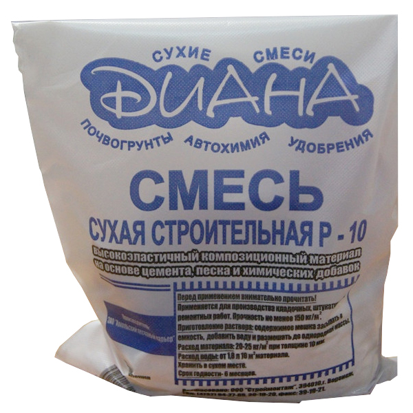 Смесь цементно-песчаная Диана, М300, 3 кг