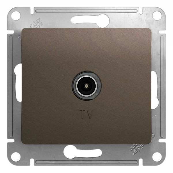 Schneider/Systeme Electric GLOSSA Розетка TV оконечная шоколад