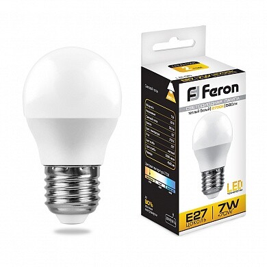 Лампа LED Feron 7Bт 6500K E27 LB-95 