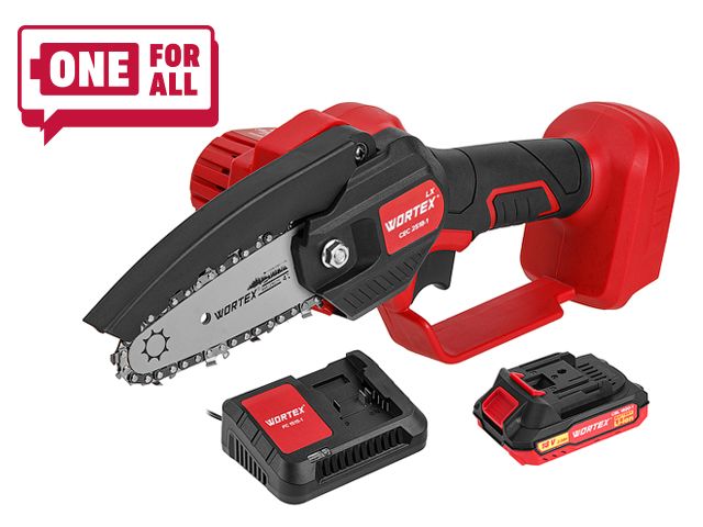 Аккум. мини-пила WORTEX LX CEC 2518-1 в кор. ALL1 с акб и з/у МЕГА АКЦИЯ 18В, 4"