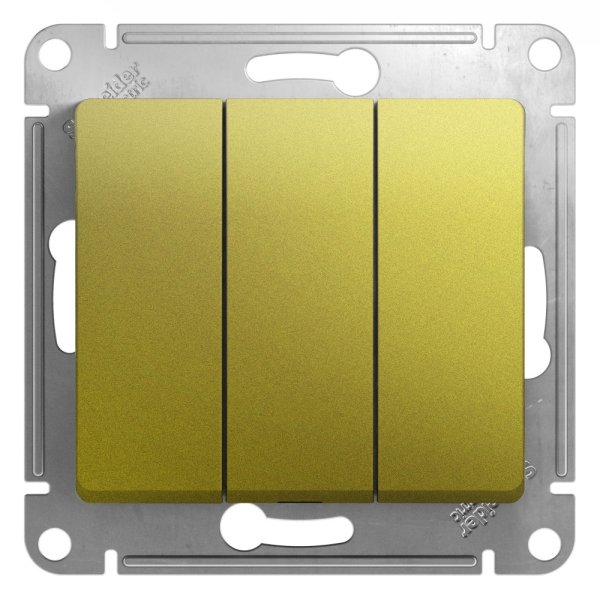 Schneider GLOSSA Выключатель 3кл фисташковый