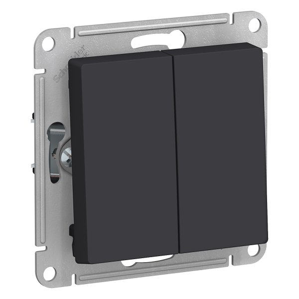 Schneider ATLASDESIGN Переключатель 2кл 10A карбон