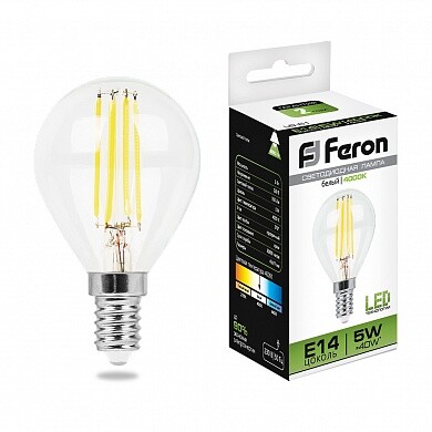 Лампа LED Feron LB-61 5Вт Е14 4000К шар 