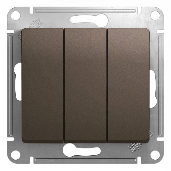 Schneider GLOSSA Выключатель 3кл шоколад