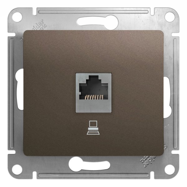 Schneider/Systeme Electric GLOSSA Розетка RJ45 шоколад