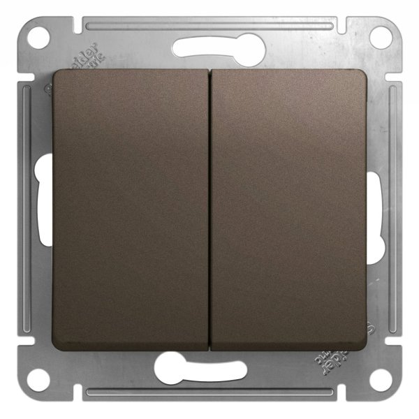Schneider/Systeme Electric GLOSSA Выключатель 2кл шоколад