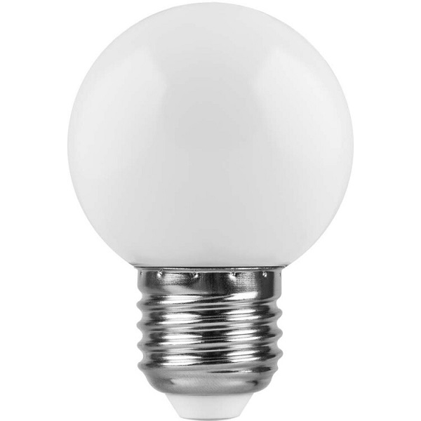 Лампа LED Feron 1Вт Е27 6400К шар LB-37
