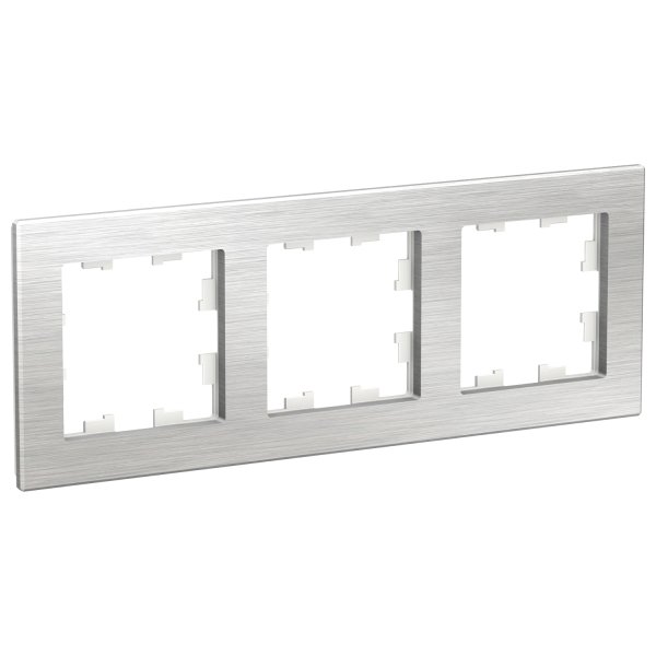 Schneider/Systeme Electric ATLASDESIGN Рамка 3п стекло/белый универ-я