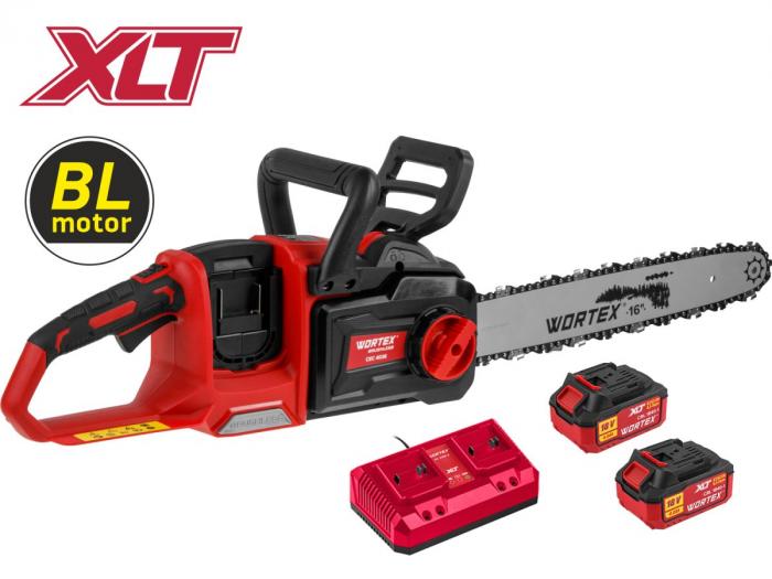Аккум. пила цепная WORTEX CEC 4036 шина 40 см (16"), 3/8" LP, 1.1 мм XLT SET БЕСЩЁТ, 18В+18В (БЕСЩЕТ