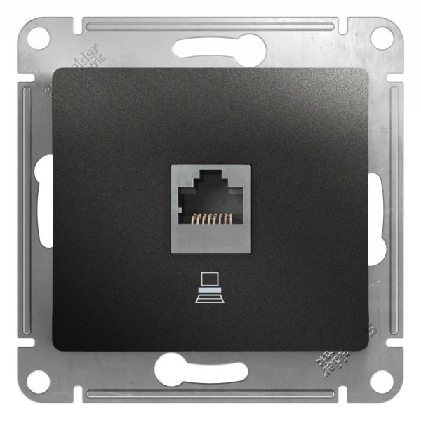 Schneider/Systeme Electric GLOSSA Розетка RJ45 антрацит