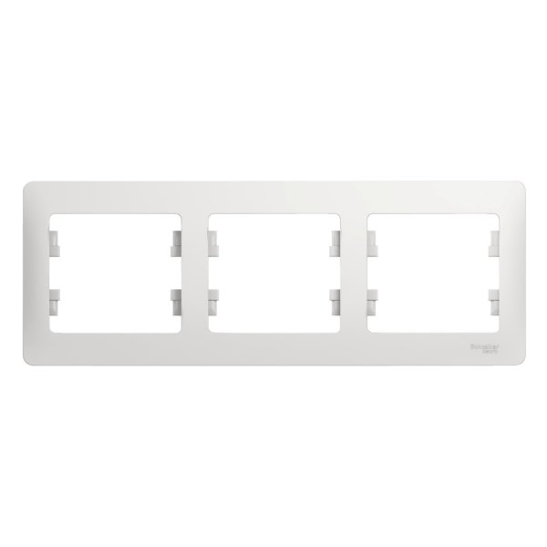 Schneider/Systeme Electric GLOSSA Рамка 3-я горизонт белый