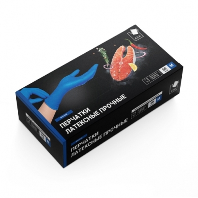 HR004G Перчатки латексные прочные XL, 50 шт(25 пар) цена за 1 пару