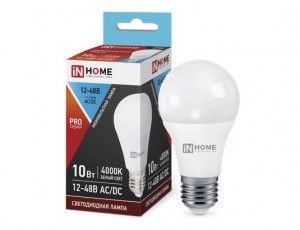 ASD/InHome лампа св/д ЛОН низковольтная A60 E27 12-48V 10W(900lm) 4000К 4K 112x60 36 LED-MO-PRO 8032