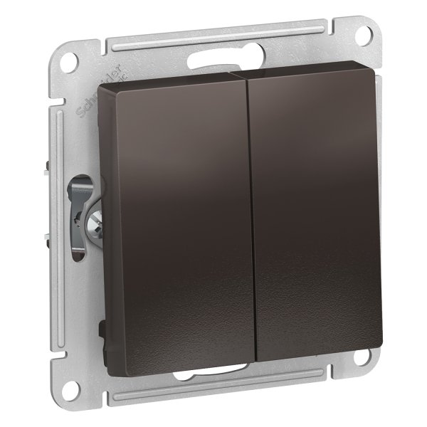 Schneider ATLASDESIGN Переключатель 2кл 10A мокко