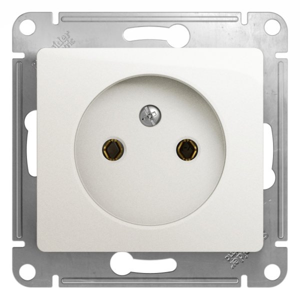 Schneider/Systeme Electric GLOSSA Розетка 1-я б/з перламутр