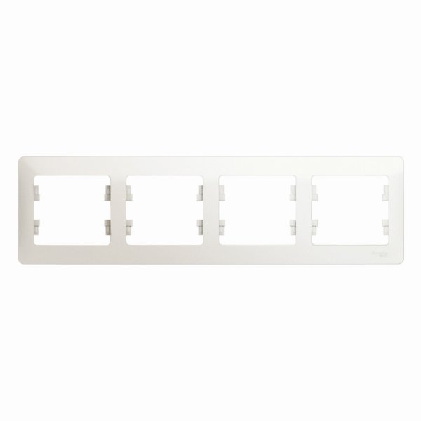 Schneider/Systeme Electric GLOSSA Рамка 4-я горизонт перлам