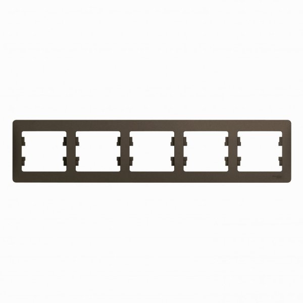 Schneider/Systeme Electric GLOSSA Рамка 5-я горизонт шоколад